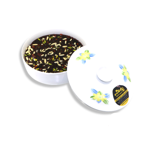 حلوى الزعفران (إناء سيراميك مزخرف  1.5 كيلو)
