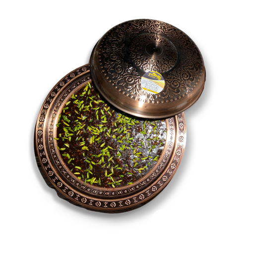 حلوى السكر  الأحمر باللوز (إناء برونزي او فضي  2 كيلو)